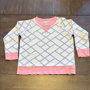 The Beaufort Bonnet Company Blue/Pink Bamboo Print Sweatshirt